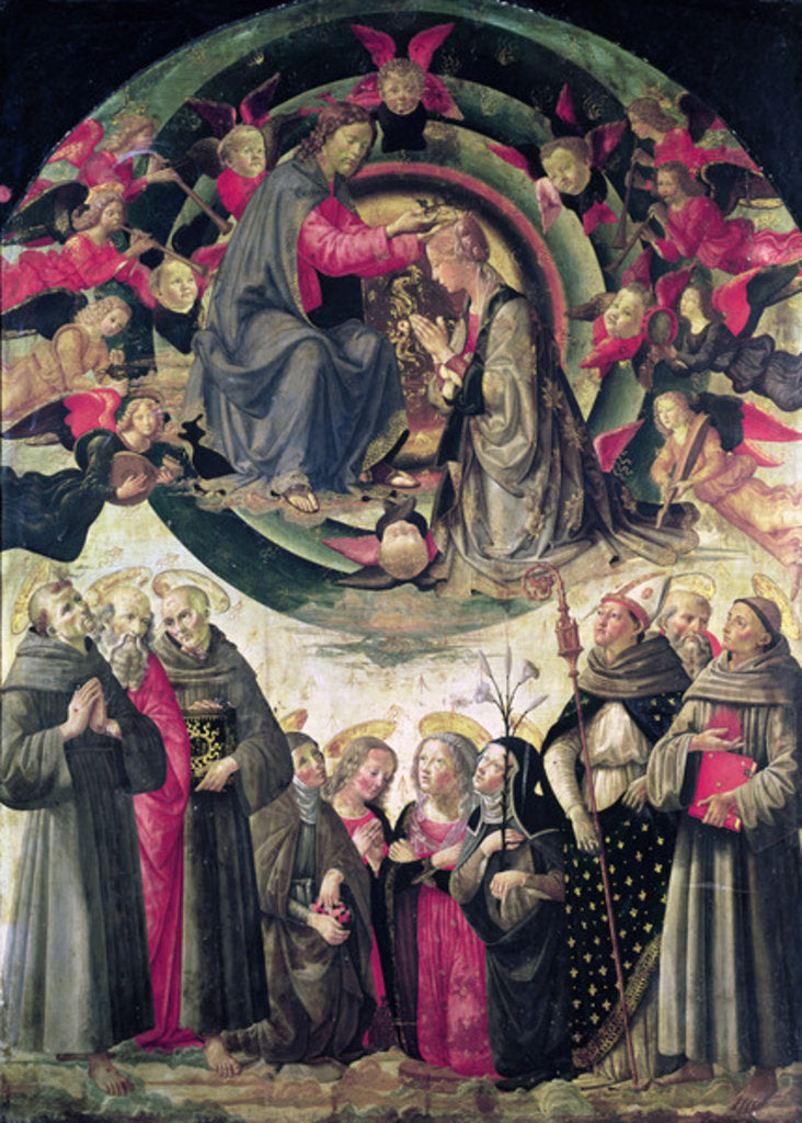 Detail of Coronation of the Virgin by Ridolfo Il (1483-1561) Ghirlandaio