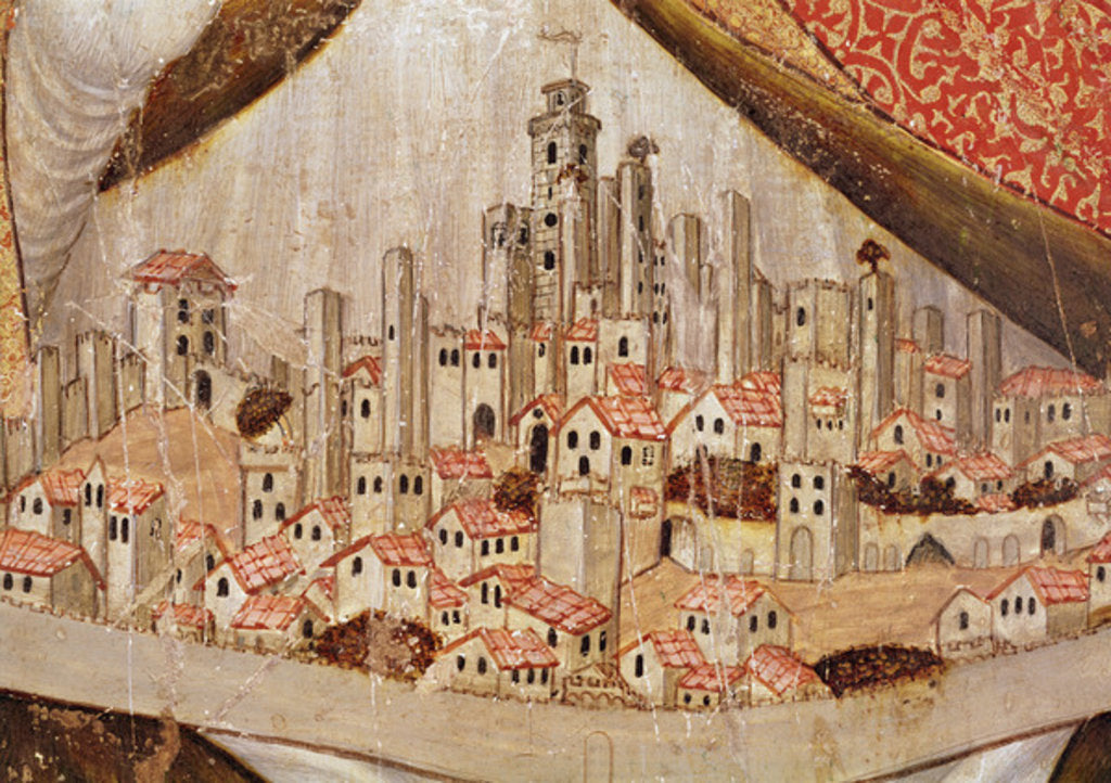 Detail of Detail of San Gimignano, c.1391 by Taddeo di Bartolo