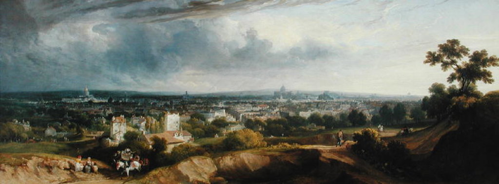Detail of View of Paris from Montmartre, 1829 by George Arnald