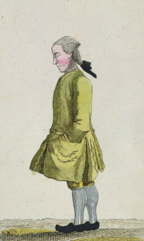 Detail of Caricature of the Chief Clerk by French School