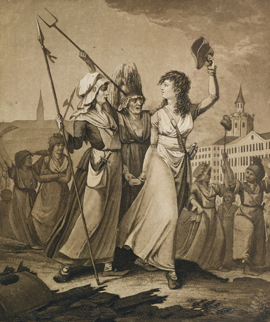 Detail of Fishwives of Paris, October 1789 by German School