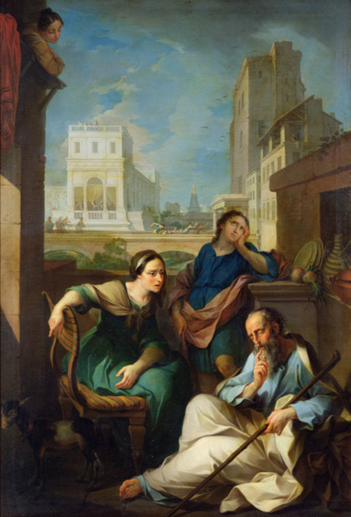 Detail of Tobit becomes blind, 1733 by Pierre Parrocel