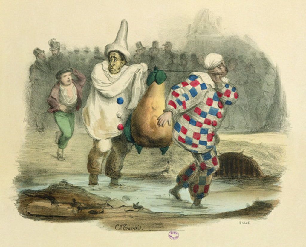 Detail of The Juste Milieu dirties itself, caricature on the subject of Louis-Philippe I, c.1850s by Charles Joseph Travies de Villiers