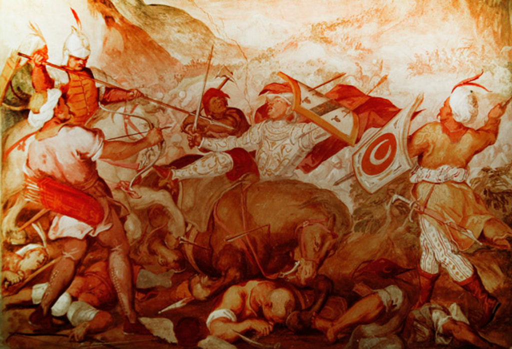 Detail of Battle between the Venetians and the Turks by Antonio Vassilacchi