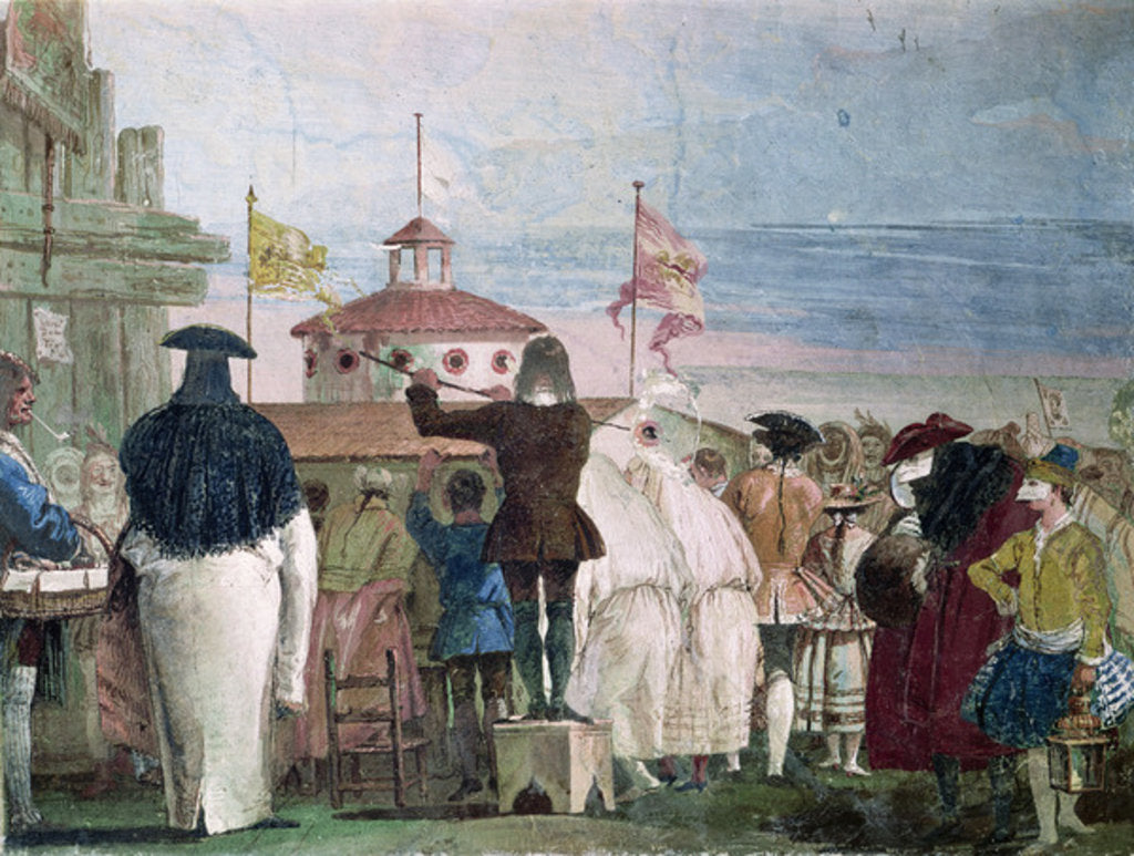 Detail of The New World by Giandomenico (1727-1804) Tiepolo