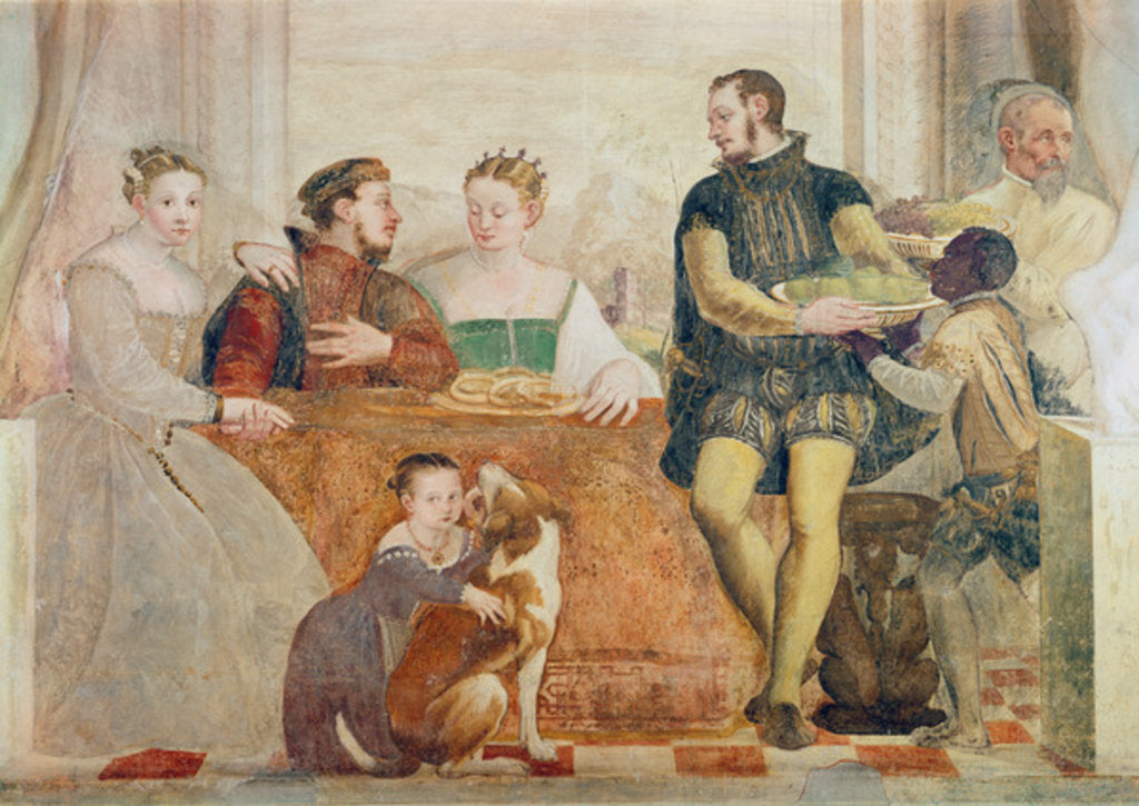 Detail of Detail of The Banquet, c.1570 by Giovanni Antonio Fasolo