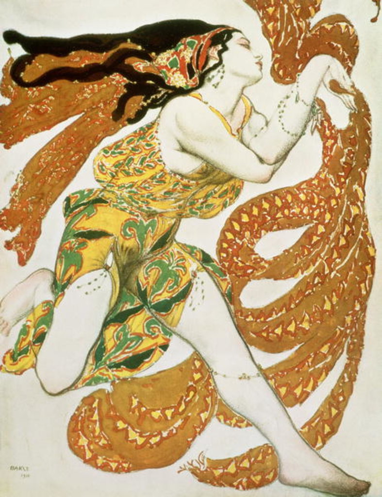 Detail of Costume design for a bacchante in 'Narcisse' by Tcherepnin, 1911 by Leon Bakst