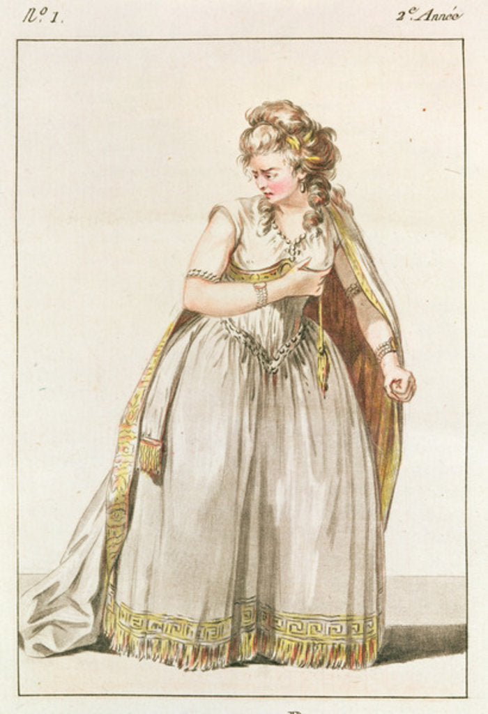 Detail of Costume of Madame Vestris in the role of Pauline in Polyeucte, Act IV, 1786 by French School