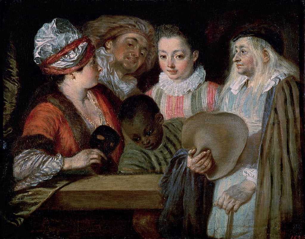 Detail of Actors from the Theatre Francais, c.1714-15 by Jean Antoine Watteau