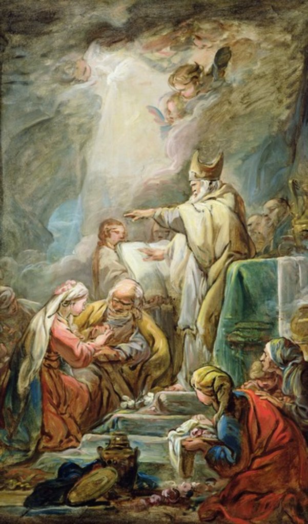 Detail of The Marriage of the Virgin, c.1763 by Jean Baptiste Deshays de Colleville