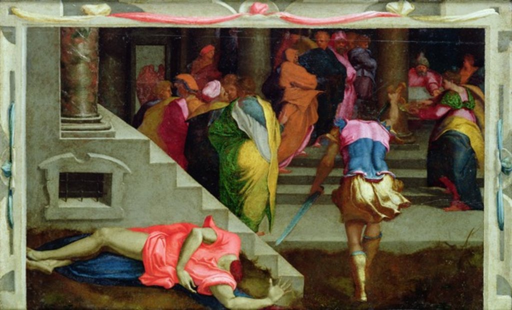 Detail of Martyrdom of St. John the Baptist, c.1530-40 by (1509-66) Daniele da Volterra