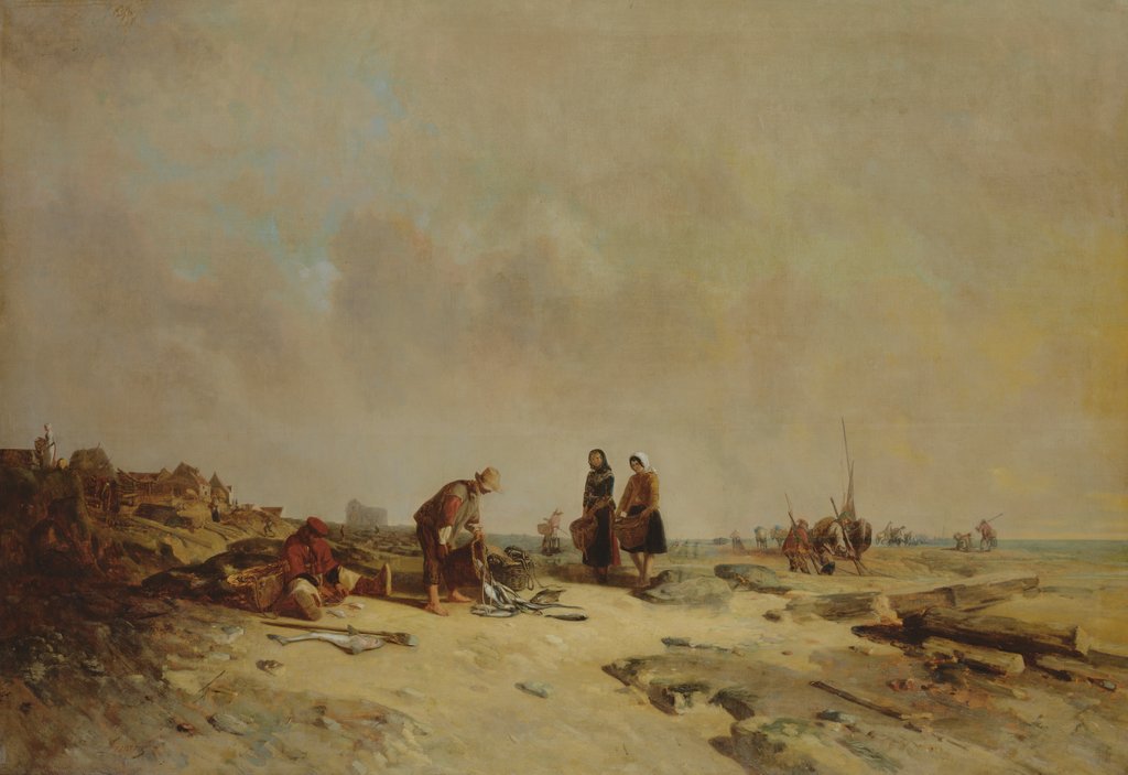 Detail of Neap Tide at Audreselles by Philippe Auguste Jeanron