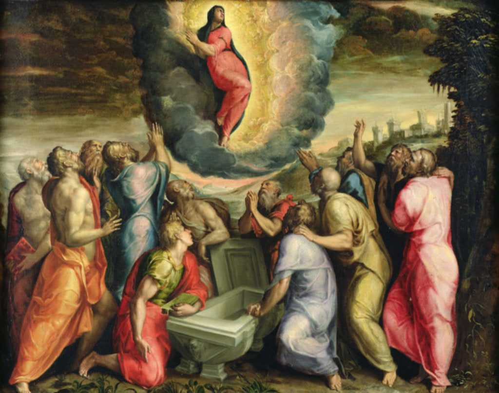Detail of The Assumption of the Virgin by Gian Battista Angolo del Moro