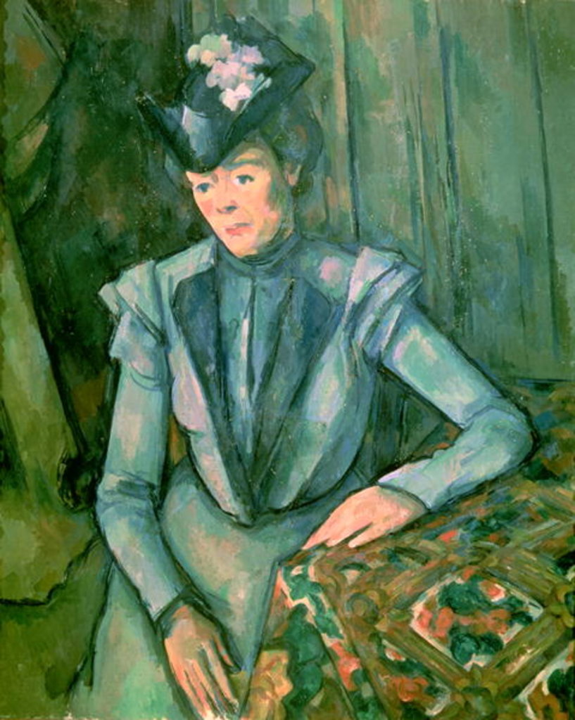 Detail of Woman in Blue 1900-02 by Paul Cezanne