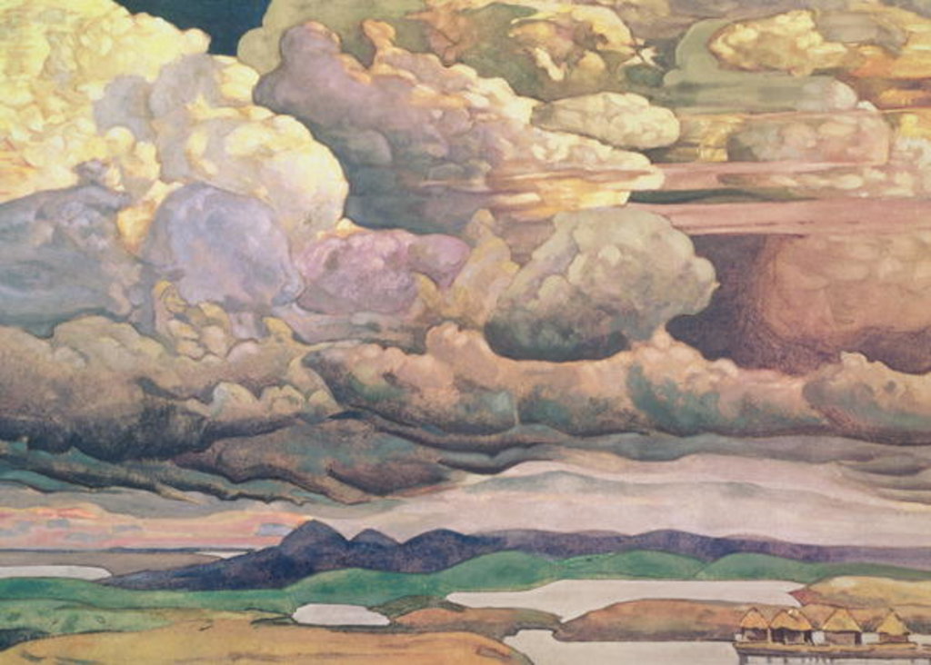 Detail of Skyscape, 1912 by Nicholas Roerich