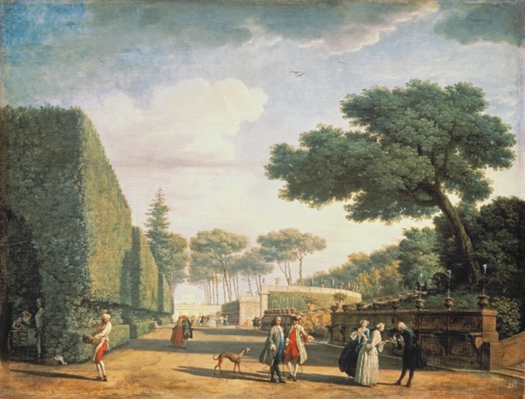 Detail of View in the Park of Villa Pamphili, 1749 by Claude Joseph Vernet