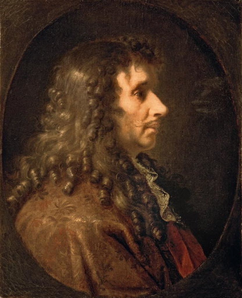 Detail of Portrait of Moliere 1660 by Charles Le Brun