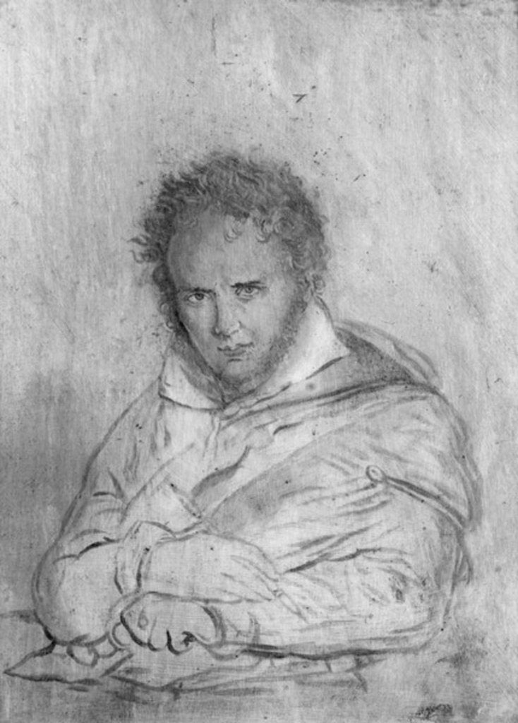 Detail of Self portrait by Anne Louis Girodet de Roucy-Trioson