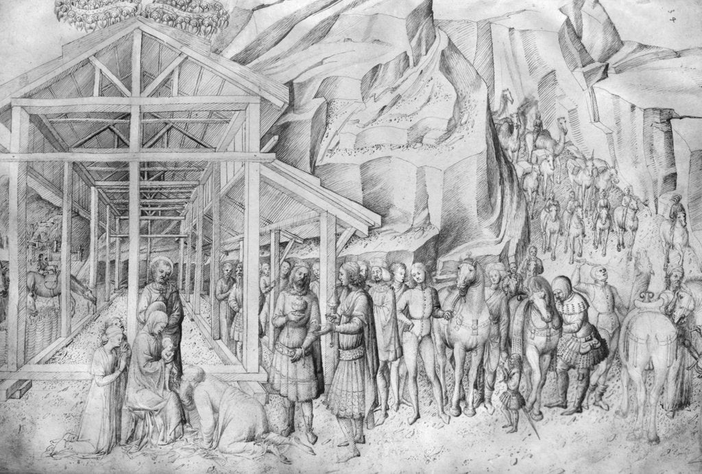 Detail of Adoration of the Magi by Jacopo Bellini