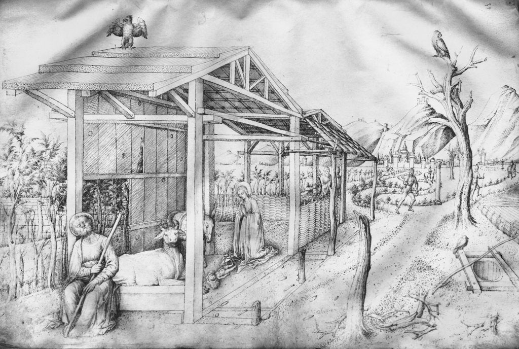 Detail of Nativity by Jacopo Bellini