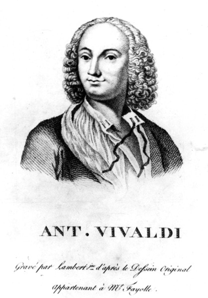 Detail of Antonio Vivaldi, c. 1830 by Francois Morellon la Cave