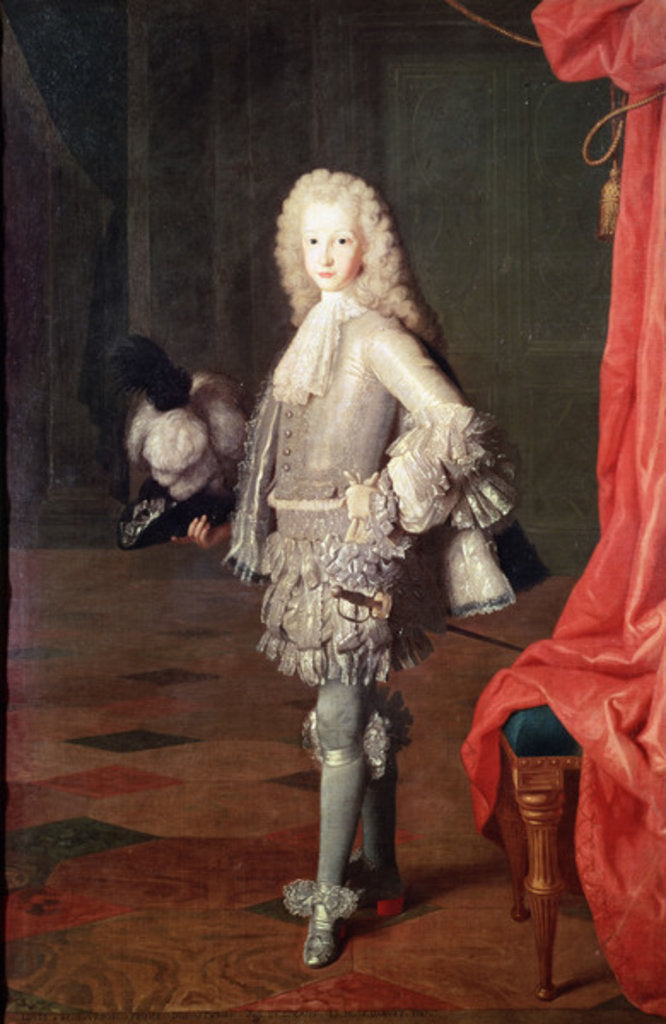 Detail of Portrait of Louis I of Spain, 1717 by Michel-Ange Houasse