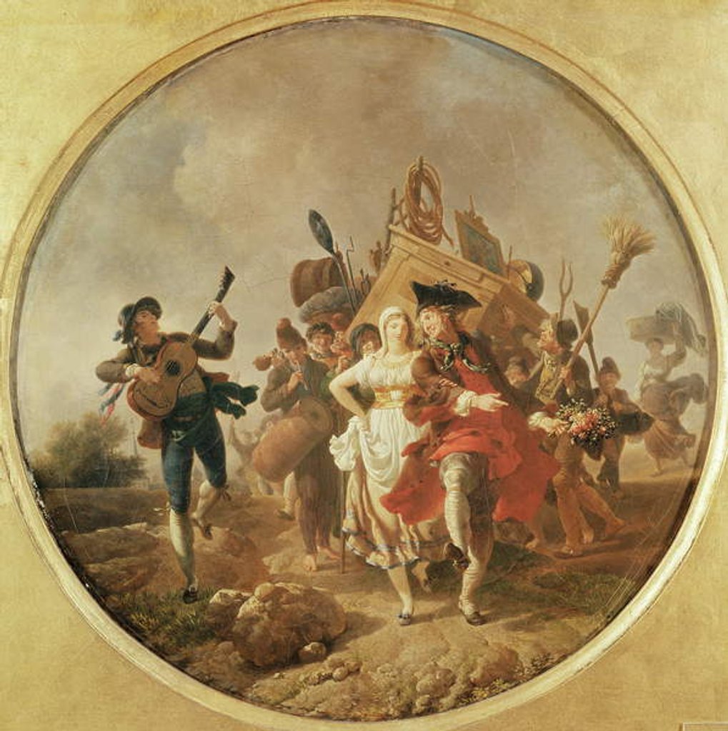 Detail of Back from the Wedding by Nicolas Antoine Taunay