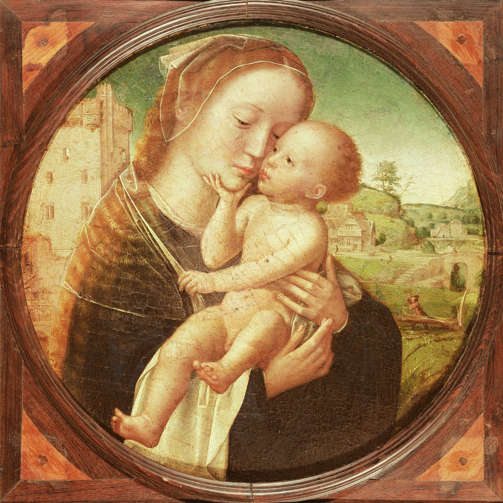 Detail of Virgin and Child by Adriaen Isenbrandt or Isenbrant