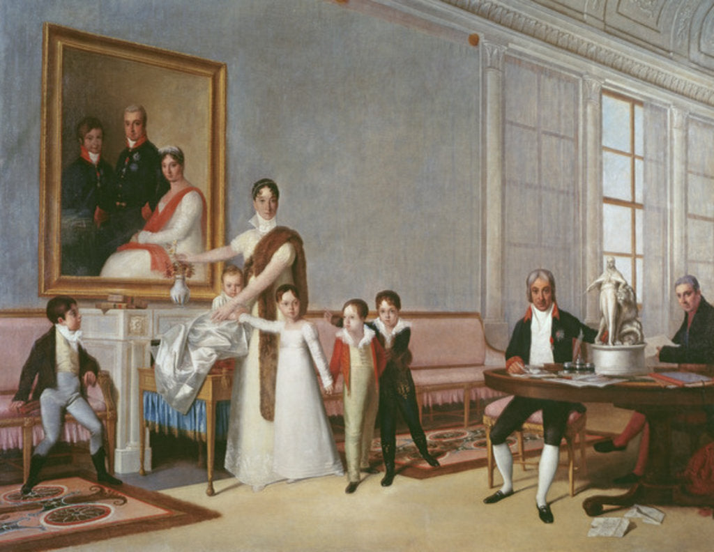Detail of The Family of the First Viscount of Santarem, 1816 by Domingos Antonio de Sequeira