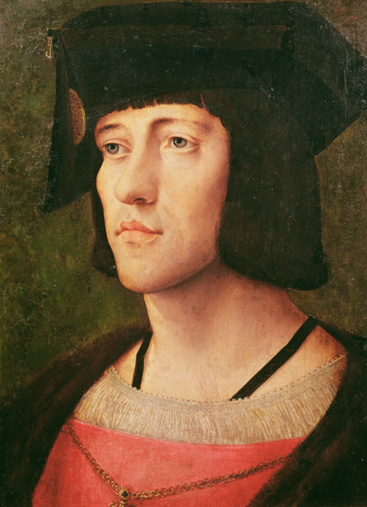 Detail of Portrait of a Knight of the Golden Fleece by Flemish School