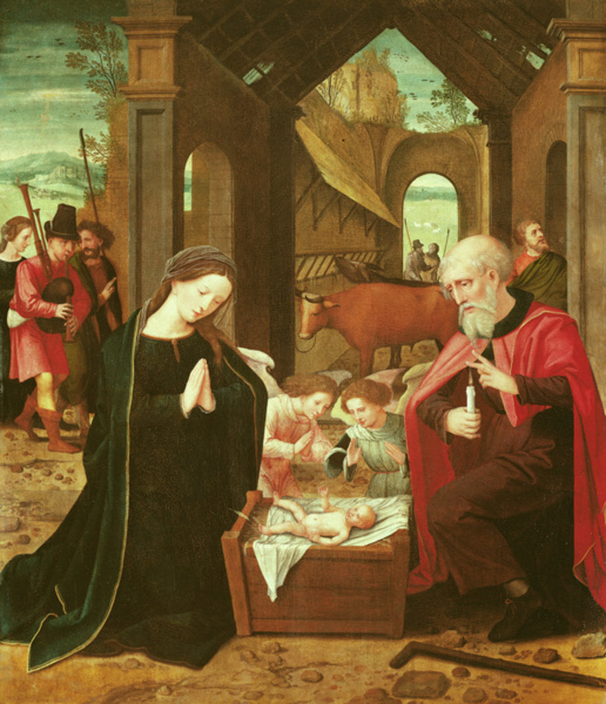 Detail of The Nativity by Master of the Female Half Lengths