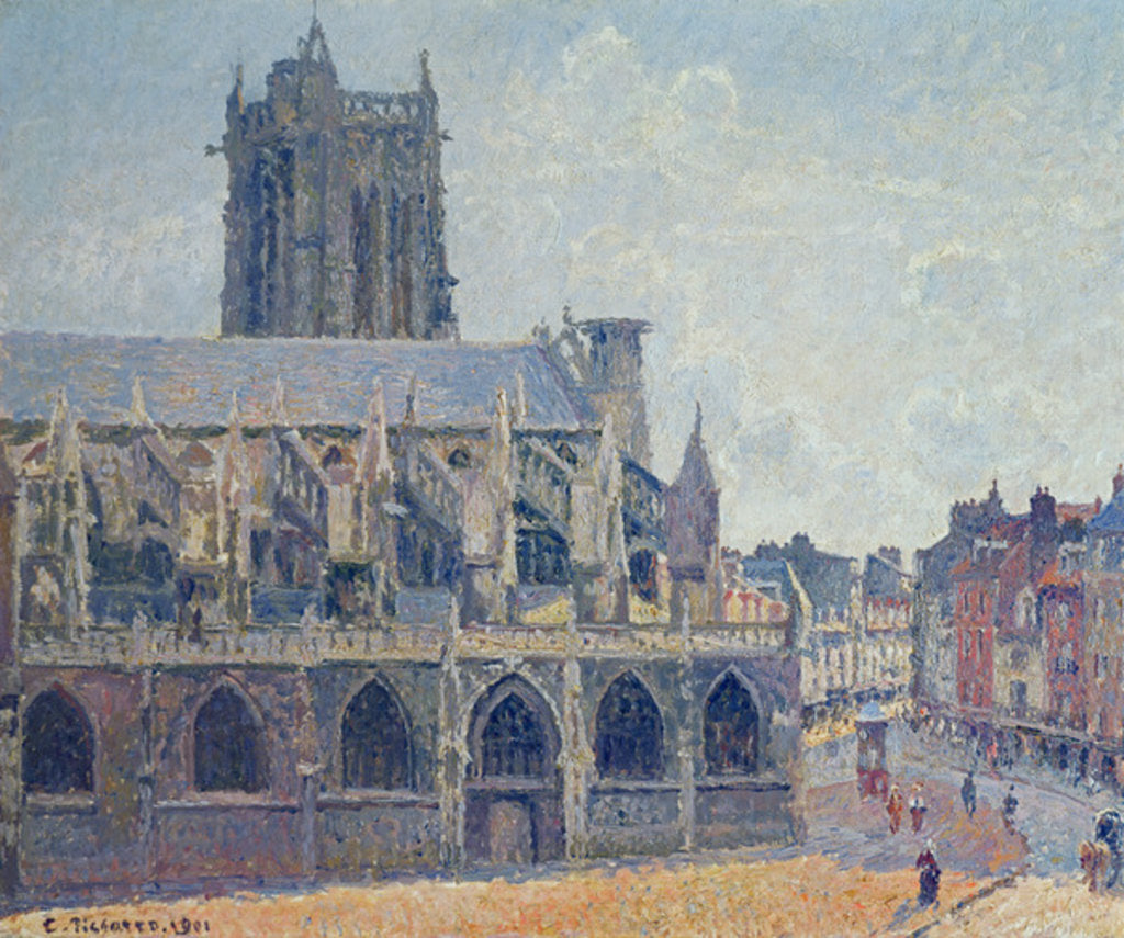 Detail of The Church of St Jacques in Dieppe, 1901 by Camille Pissarro