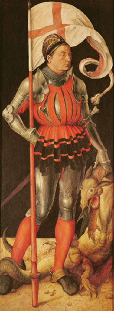 Detail of Stephan Paumgartner portrayed as Saint George by Albrecht Dürer or Duerer