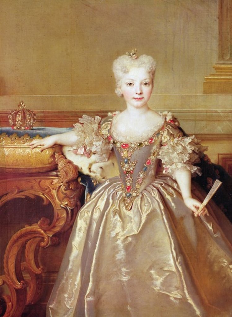 Detail of Infanta Maria Ana Victoria de Borbón, 1724 by Nicolas de Largilliere