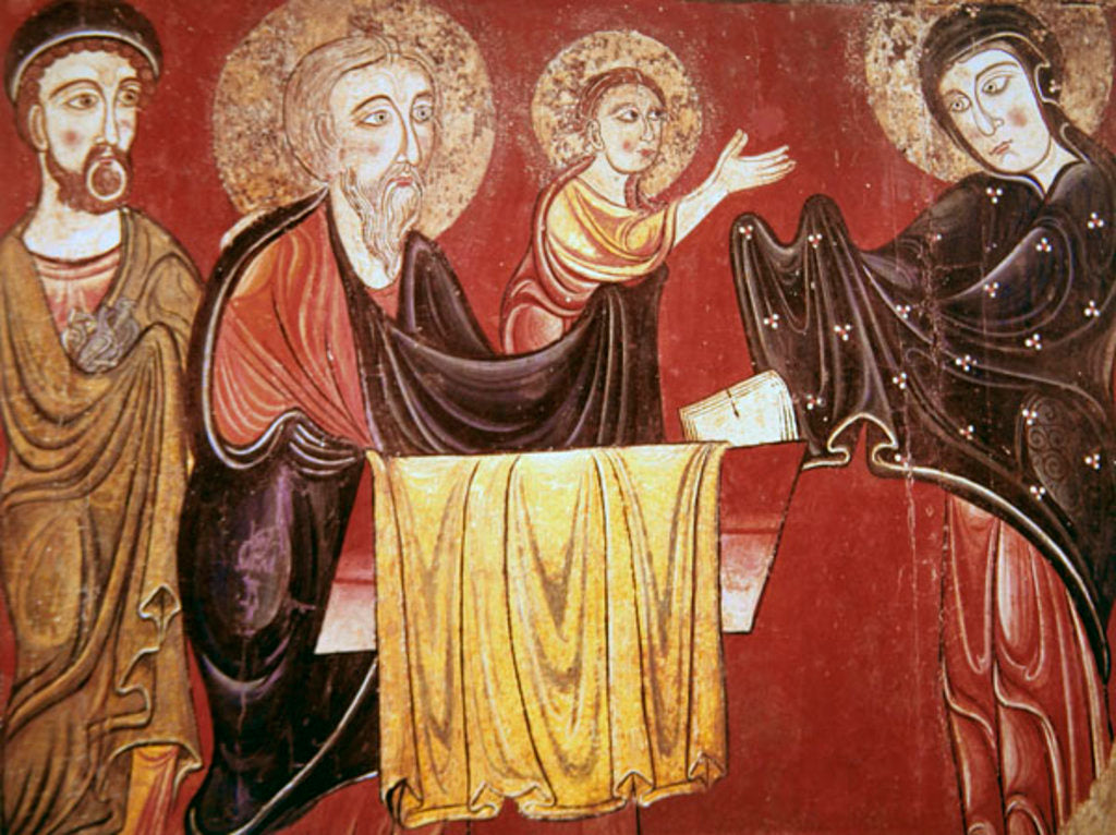 Detail of The Presentation at the Temple by Master of Avià