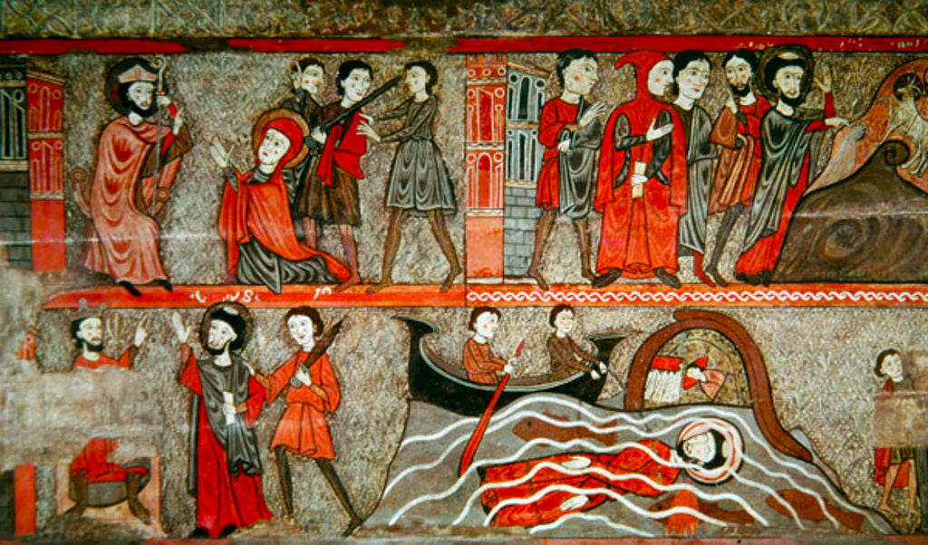 Detail of Altar Frontal with scenes from the life of Saint Clement by Catalan School