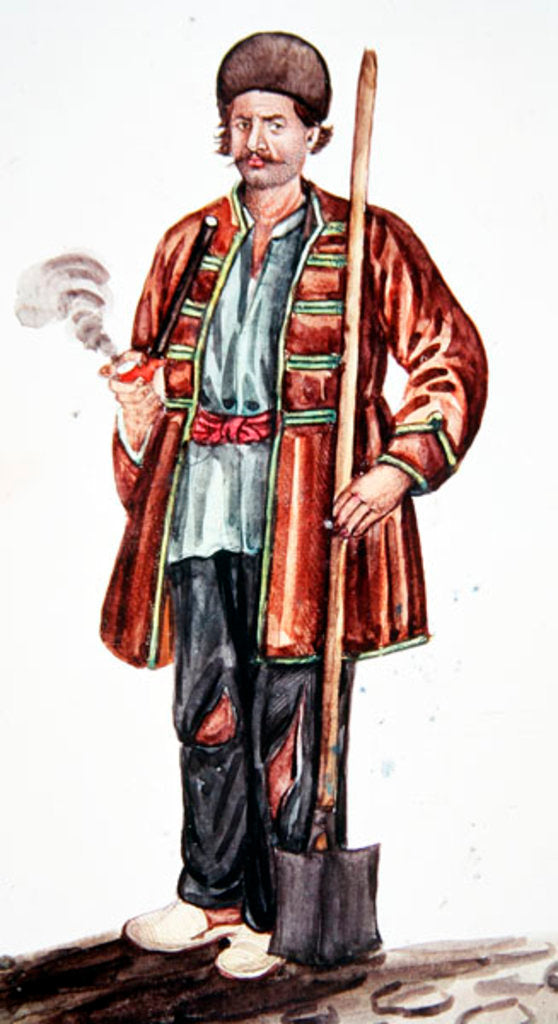 Detail of Persian farmer by French School