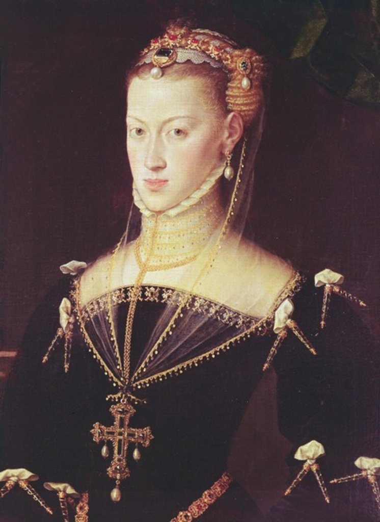 Detail of Archduchess Maria of Austria, 1551 by Anthonis van Dashorst (c.1519-1576/77) Mor