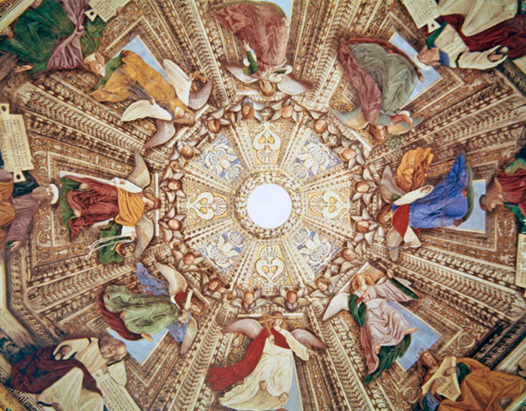 Detail of Prophets and Angels holding the instruments of the passion of Christ by Melozzo da Forli