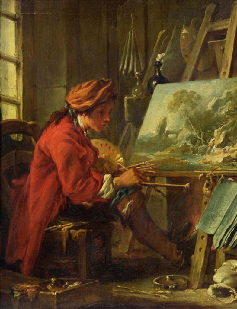 Detail of The Painter in his Studio by Francois Boucher