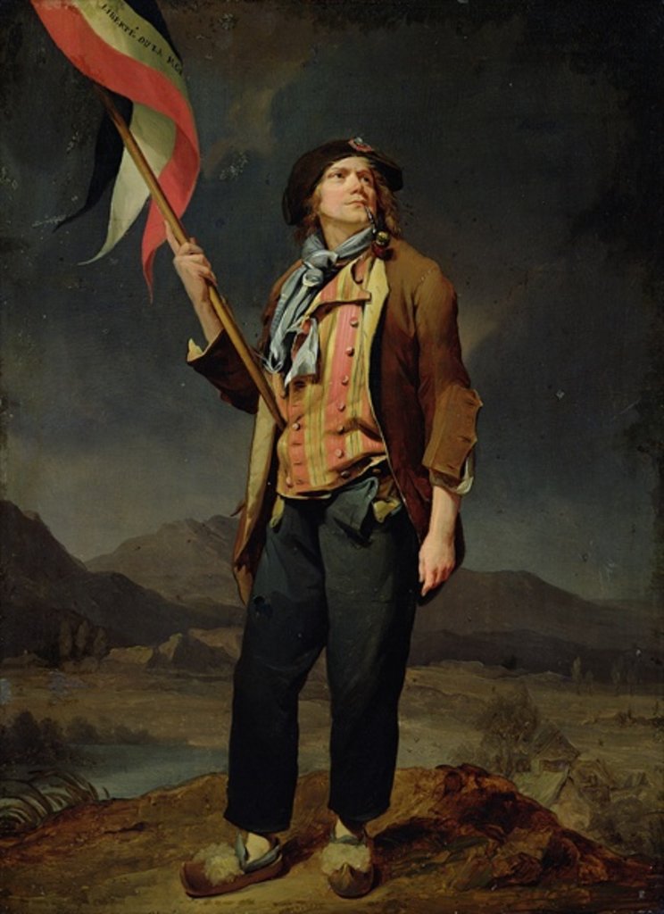Detail of The singer Simon Chenard, as a Sans-Culotte, 1792 by Louis Leopold Boilly