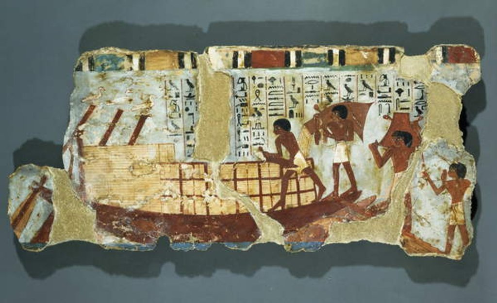 Detail of Loading grain by Egyptian 18th Dynasty