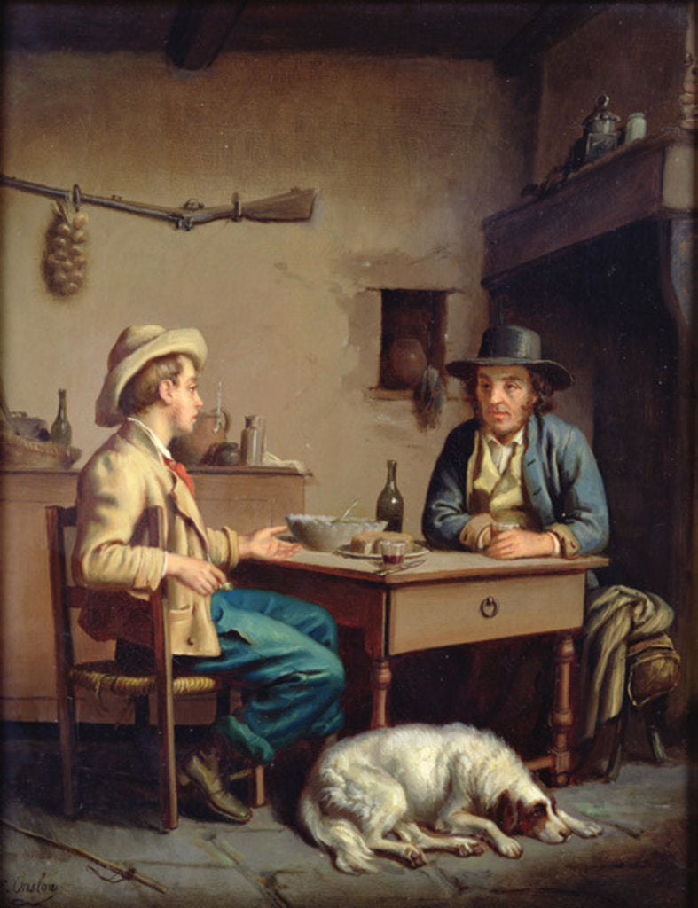 Detail of Interior of a Peasant's Cottage, c.1903 by Edouard Amable Onslow