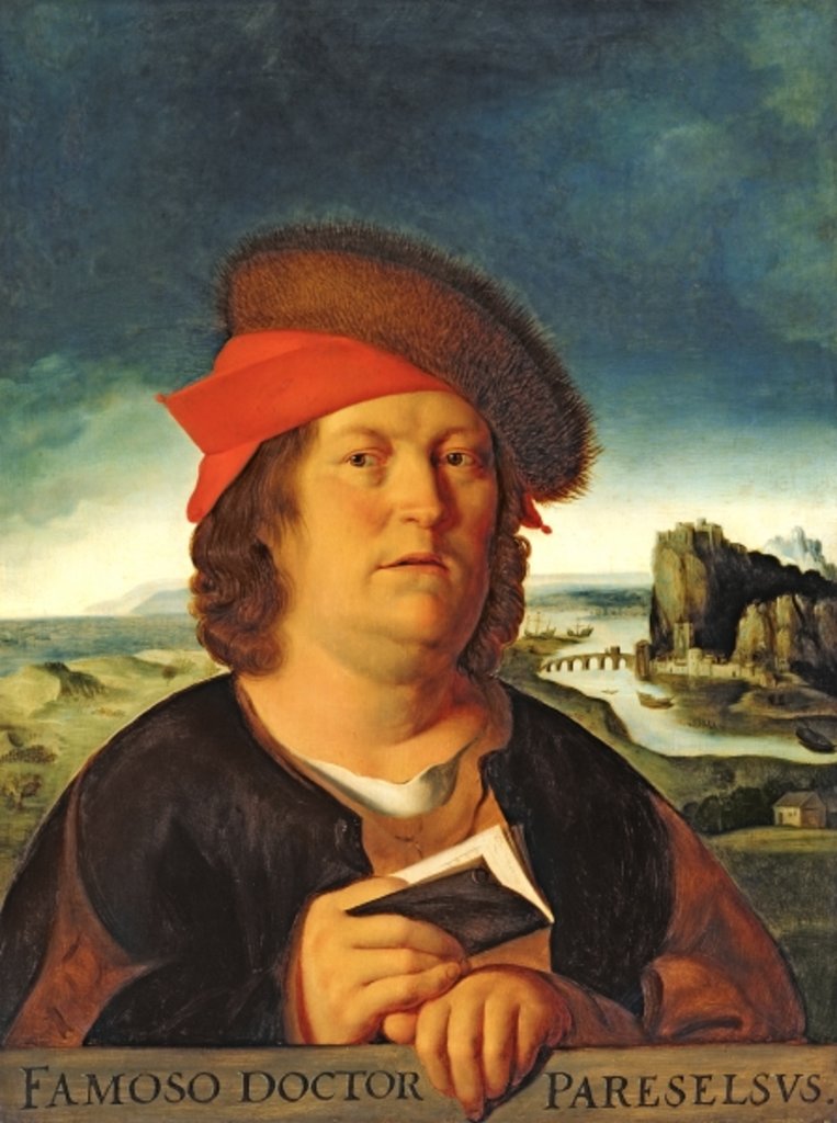 Detail of Portrait presumed to be Paracelsus by Quentin Massys or Metsys (after)