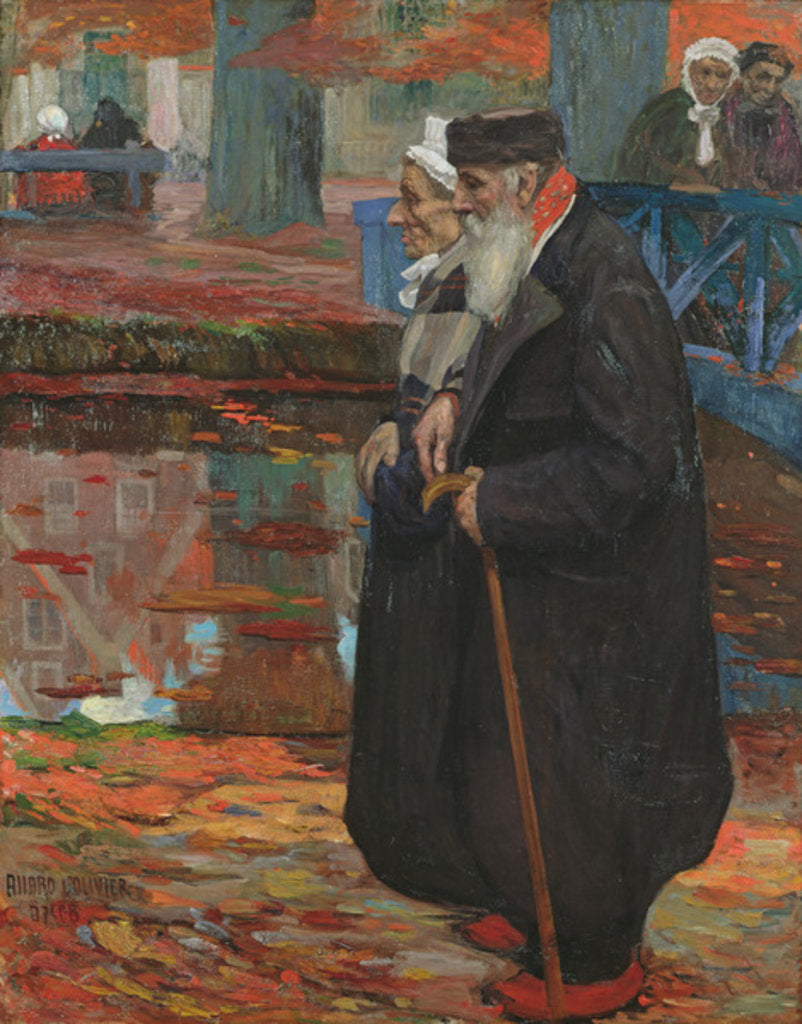 Detail of The Old Couple, 1907 by Fernand Allard L'Olivier