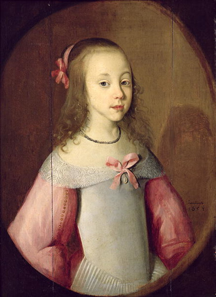 Detail of Portrait of a Young Girl, 1651 by C. Hastenburg