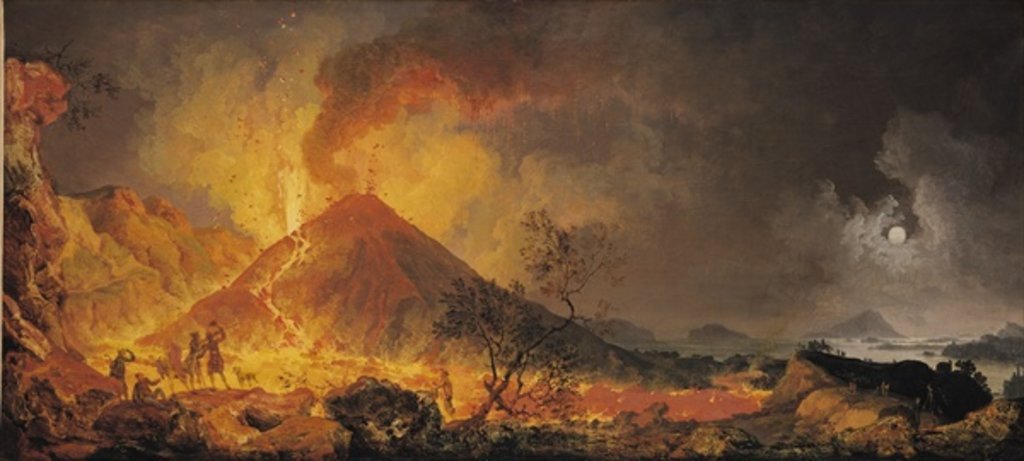 Detail of The Eruption of Vesuvius by Pierre Jacques Volaire