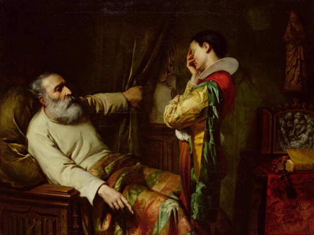 Detail of The Last Moments of Christopher Columbus 1870 by Claude Jacquand