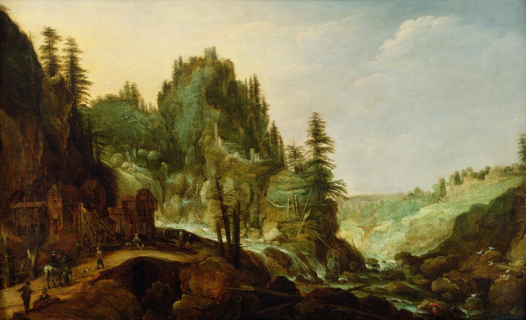 Detail of Landscape by Tobias Verhaecht