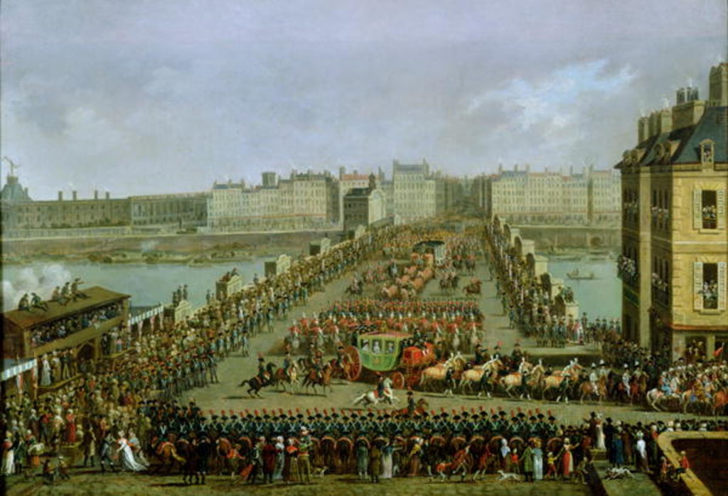 Detail of The Imperial Procession Returning to Notre Dame for the Sacred Ceremony of 2nd December 1804, Crossing the Pont-Neuf by Jacques Bertaux